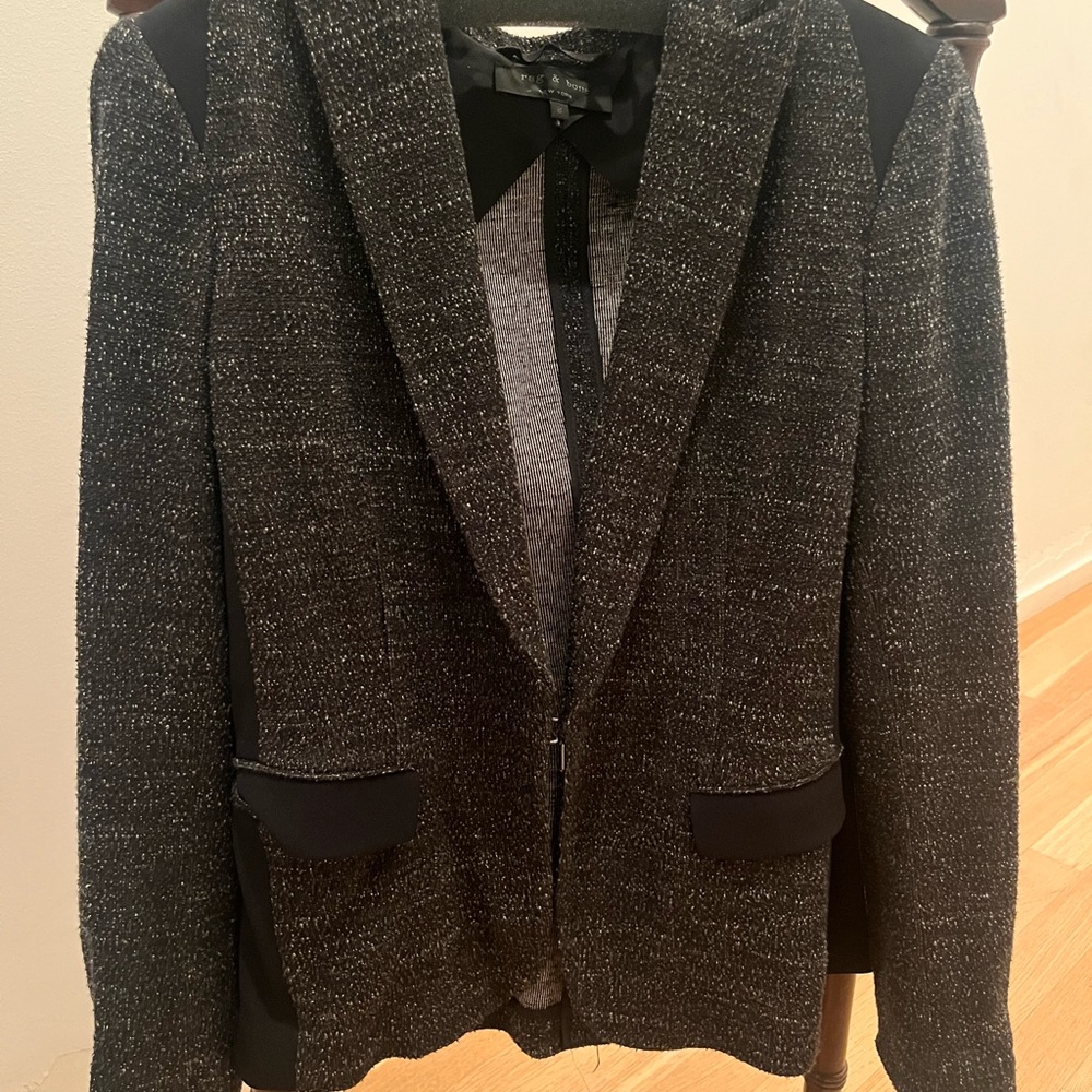 Rag & Bone Charcoal Tweed Blazer